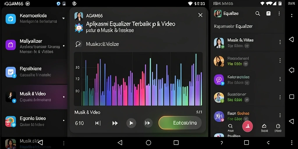 Antarmuka AGAM66 dengan fitur Equalizer yang mudah digunakan.