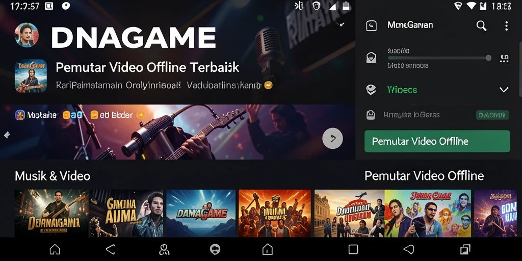 Screenshot antarmuka Pemutar Video Offline DANAGAME