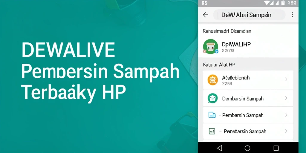 Antarmuka DEWALIVE menampilkan fungsi pembersihan sampah yang sederhana dan efektif.