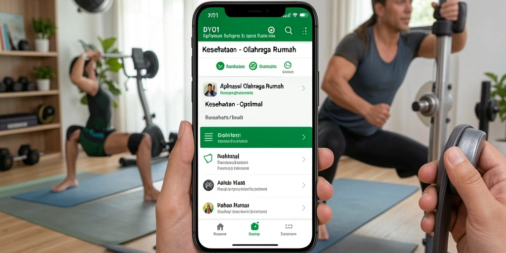 Tampilan antarmuka DY01 yang intuitif dan menarik untuk olahraga rumah.
