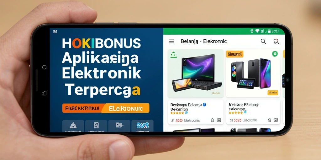 Antarmuka aplikasinya yang modern dan fungsional untuk belanja elektronik.