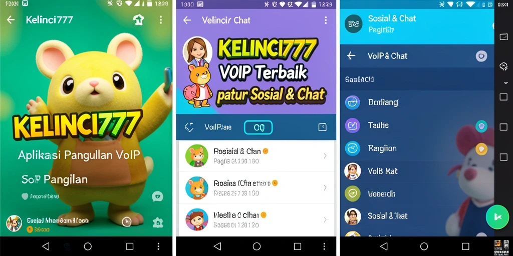 Antarmuka KELINCI777 untuk panggilan VoIP yang mudah digunakan.