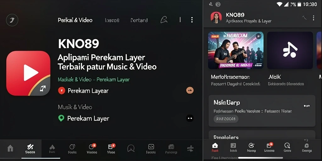 Tampilan antarmuka KNO89 saat merekam aktivitas layar.