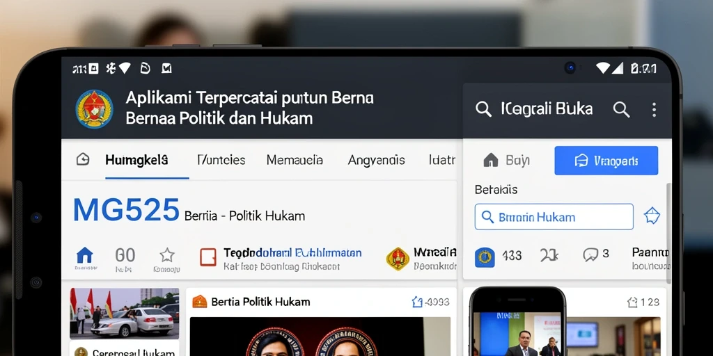Tampilan antarmuka aplikasi MG525 yang informatif dan menarik.