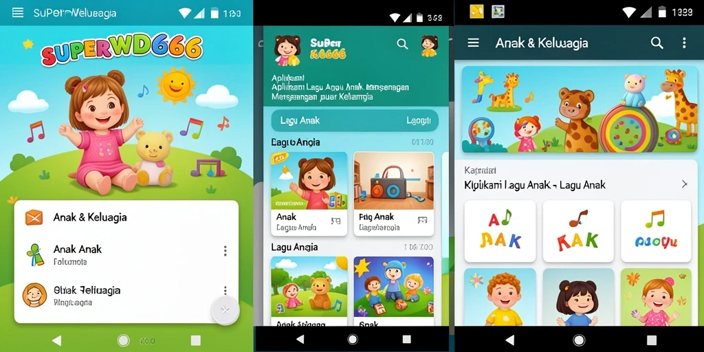 Antarmuka SUPERWD666 yang ceria dan edukatif untuk anak-anak.